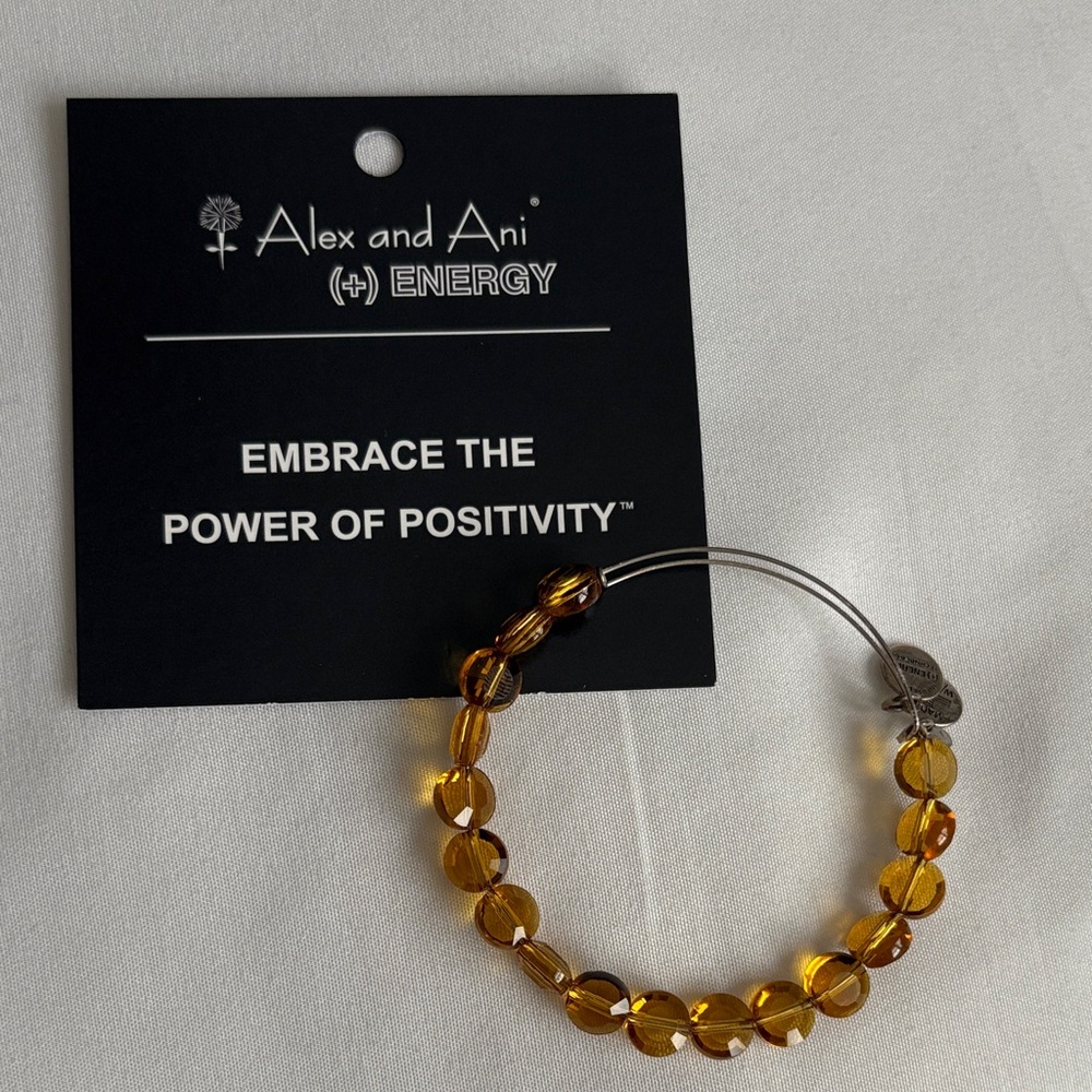 Alex and Ani Amber Beaded Bracelet